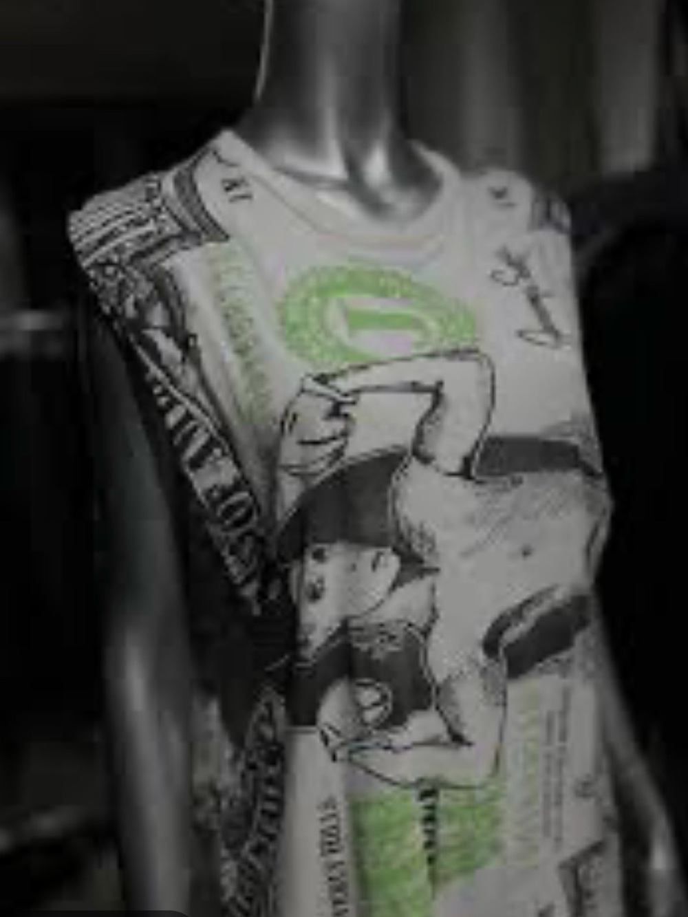 Jeremy Scott x Adidas vintage Tank Top - White with Green Accents